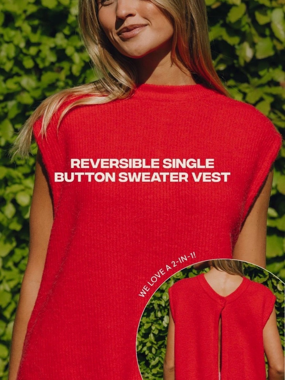 Daily Drills Reversible Sweater Vest - Xs/S